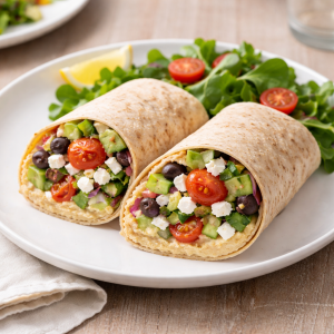 Savory Mediterranean Veggie Wrap