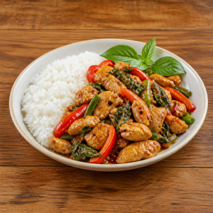 Spicy Thai Basil Chicken Bowl