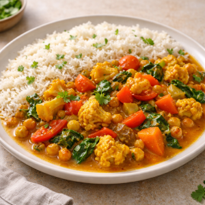 Vegetable Curry with Basmati Rice